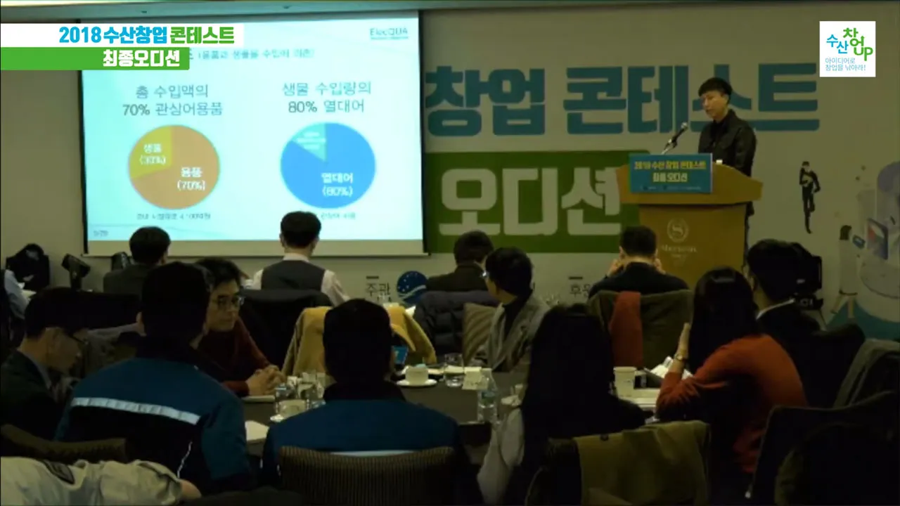 2018 수산창업 콘테스트 사업화 부문 최종 오디션 발표 현장